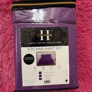 6-Piece King Sheet Set in Purple